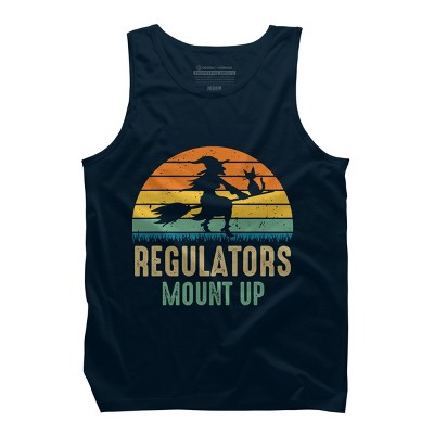 Men's Design By Humans Regulators Mount Up Halloween Witch By RedBirdLS Tank Top