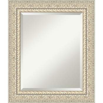 Amanti Art Fair Baroque Cream Beveled Wood Framed Wall Mirror