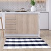 PiccoCasa Cotton Classic Gingham Pattern High-Density Woven Floor Mats - 3 of 4