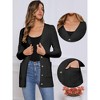 INSPIRE CHIC Women's Casual V Neck Long Sleeve Button Down with Pockets Cardigans - 2 of 4