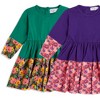 The Pink Picket Fence Louise Twirl Dress 2-Pack – Soft Cotton Floral Dresses for Girls – Green & Purple – 1 of Each – Sensory-Friendly - 2 of 4