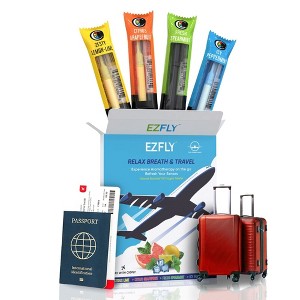 EZFly: TSA- Accepted Oral Fixation Flavored Air Device, Habit Replacement, Zen Travel Stress Relief for Travelers, 4-Pack - 1 of 4