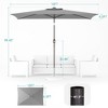 Sonkuki 10x6.5 FT Outdoor Patio Umbrella Market Table Umbrella With a Crank for Garden, Deck and Pool - 3 of 4