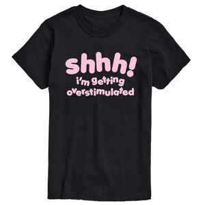 Men's - Instant Message - Shhh Overstimulated Short Sleeve Graphic T-Shirt - 1 of 4