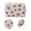 Unique Bargains Portable Print Makeup Bag White Coffee Color 1 Pc - 4 of 4