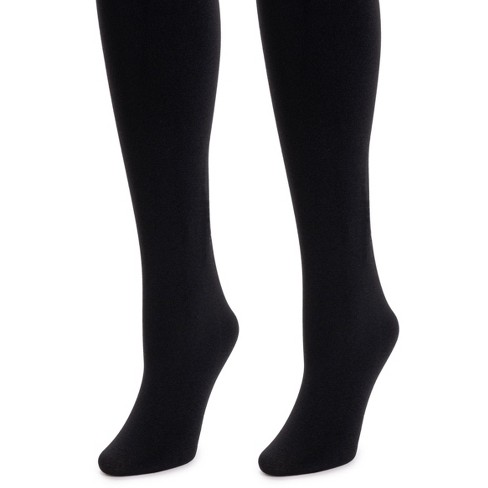 target black fleece lined tights