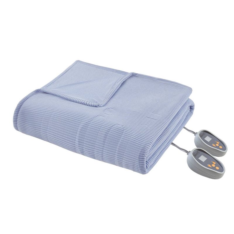 Knitted Micro Fleece Electric Heated Bed Blanket - Beautyrest, 1 of 11