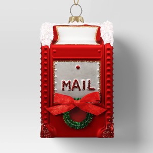 Christmas Glass Mailbox Ornament - Wondershop™ - 1 of 3