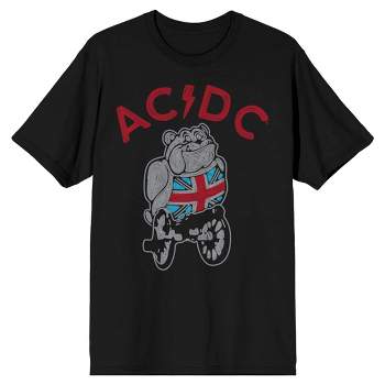 AC/DC Bulldog On Wheels Men's Black T-shirt