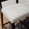 Powell Set of 2 Cadence Upholstered Counter Height Barstools Black - 4 of 4