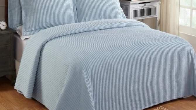 Jullian Collection 100% Cotton Tufted Unique Luxurious Bold Stripes Design Bedspread - Better Trends, 2 of 5, play video