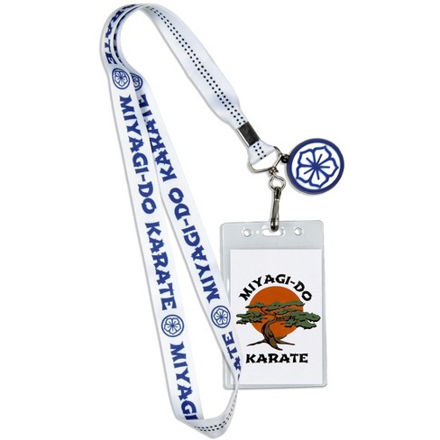 Cobra Kai Miyagi-do Karate Dojo Lanyard Clear Id Badge Holder White : Target