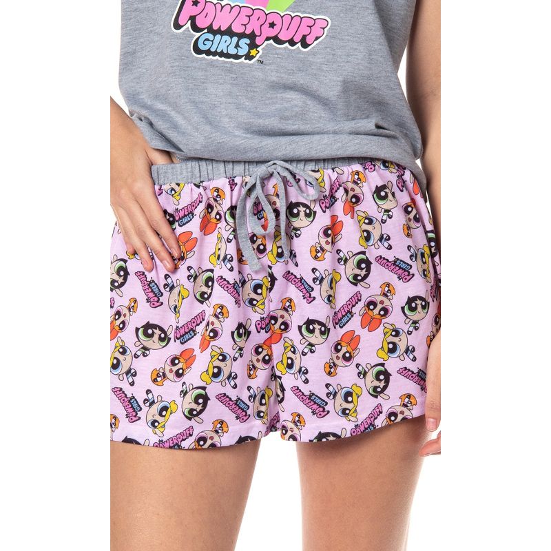 The Powerpuff Girls Womens' TV Series Show Characters Sleep Pajama Set Shorts Multicolored, 3 of 6