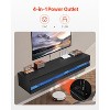 VEVOR Floating TV Stand, 71 in Wall Mount Entertainment Center with Power Outlet & Lights, Modern Floating TV Shelf with 2 Drawers, Black - 4 of 4