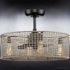 Urban Ambiance Luxury Bohemian Ceiling Fan 17.875''H x 25.25''W,  Midnight Black Finish,  Devonport Collection, UHP9380 - 4 of 4