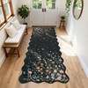 Washable Floral Living Room Rugs, Modern Farmhouse Butterflies Print Botanical Carpet for Bedroom, Soft Non Slip Floor Cover for Girls Nursery Room - 3 of 4