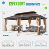 Erommy Hardtop Gazebo with Galvanized Steel Double Roof - 4 of 4