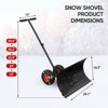 EAGLE PEAK Wheeled Snow Shovel, Multi-Angle Snow Pusher with Adjustable Handle - 3 of 4