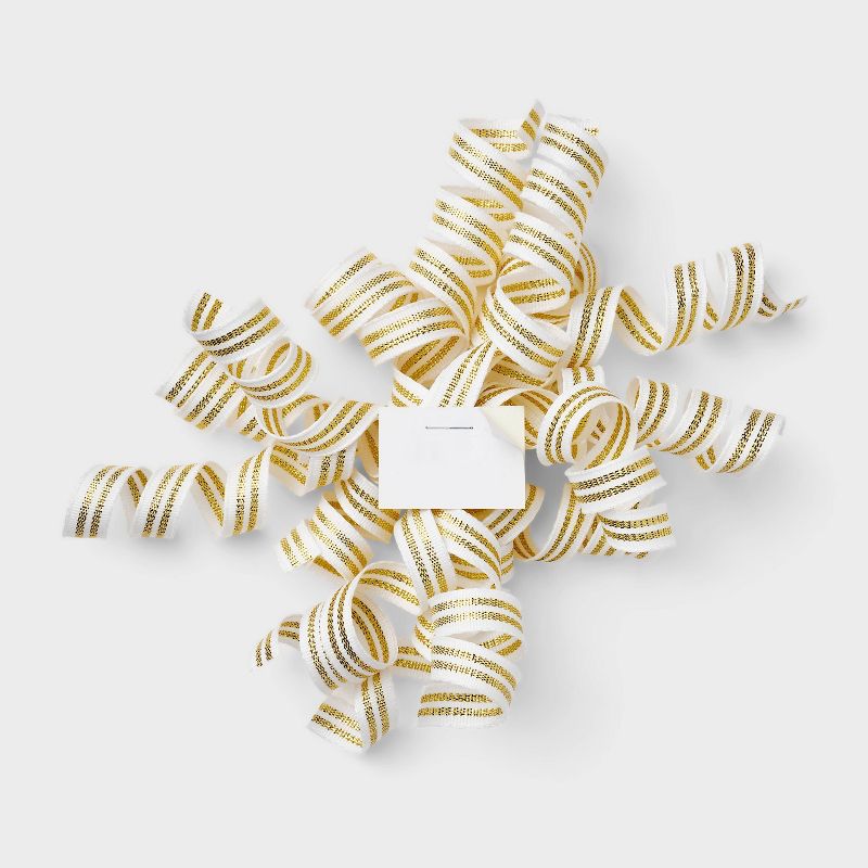 Curl Swirl Bow Gold/White - Spritz&#8482;, 3 of 4