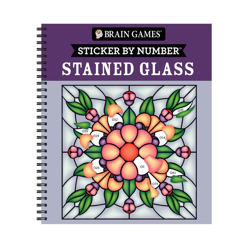 Brain Games - Sticker by Number: Stained Glass (28 Images to Sticker) - by  Publications International Ltd & Brain Games & New Seasons (Spiral Bound), 1 of 2