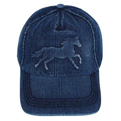 CTM Unisex Vintage Style Horse Baseball Cap