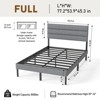 Racxily Upholstered Platform Bed Frame - With Headboard, No Box Spring Needed - 3 of 4