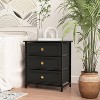 Hommoo 3 Fabric Drawers Nightstand With Metal Frame Set Of 2 - 3 of 4
