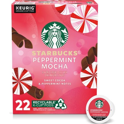 Starbucks Peppermint Mocha Medium Roast Coffee Keurig K-Cup - 22ct/8.1oz
