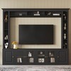 KWPZQEB 92.5" W Entertainment Wall Unit Set for Televisions Up to 80", Modern TV Stand with Bookshelves & 6 Barn Doors for Living Room, Home Theater - 2 of 4