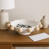 Modern Large Bowl with Wooden Knobs for Coffee Table Decor - Decorative Centerpiece Table Decorations for Home Decor Accents - 2 of 4