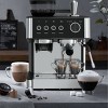 Kismile 15 Bar Espresso Machines with Grinder, Professional Espresso Maker with Removable Water Tank, Milk Frother Steam Wand - 2 of 4