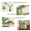 coucheta 4FT Artificial Golden Cane Palm Tree, Pre Potted Tropical Palm Tree Uv Resistant Fake Plant for Home Decor Office House Ourdoor Indoor,2pack - 2 of 4
