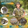 Tirrinia Unisex Wide Brim Bucket Hat with Neck Flap and Chin Cord, Outdoor Camping Hiking Fising Sun Hat, Camouflage - 4 of 4