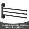 WOWOW 13.2 in. SUS 304 Stainless Steel Wall Mounted 3-Swivel Arms Towel Bar with Concealed Hardware - 4 of 4