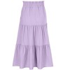 Maxi Skorts Skirt for Girls Button Front Ruffle High Waisted Long Skirts with Belt and Pocket 3-12 Years - 2 of 4
