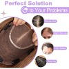 Jessie's Wig Women'S Hairpiece Clip In Human Hair Topper Full Coverage Straight #4 Color 1 Pc/Pack - 3 of 4
