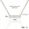 Clotth Stainless Steel Opal Pendant Necklace for Women | Geometric Opal Cubic Zirconia Delicate Choker |Opal Necklace with Appeal - 3 of 4