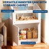 Hamster Cage, Hamster House with Storage Cabinet, Visual Small Animal Cages for Hamster, Rabbit, Hedgehog - 3 of 4