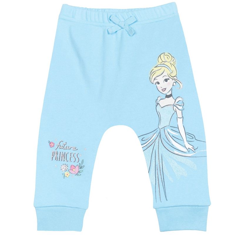 Disney Princess Cinderella Ariel Belle Aurora 4 Pack Pants, 3 of 10
