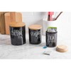 Design Imports Black Coffee/Sugar/Tea Ceramic Canister Set/3 - 2 of 4