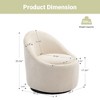 Modern Barrel Swivel Chairs with Concealed Storage, Round Upholstered Accent Chairs - 2 of 4