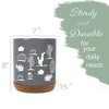 Elanze Designs 8 inch Cactus Desert Plant Pattern Large Ceramic Kitchen Utensil Holder Gray and White Crock with Cork Base - 2 of 4