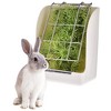 Grass Feeder Fixed Food Container Bowl Spring Straw Frame Grass Basket for Pet Guinea Pig Rabbit Cage Feeding Accessories White - image 2 of 4