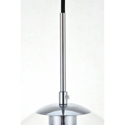 Baxter Chrome Pendant with Clear Glass Globe Shade