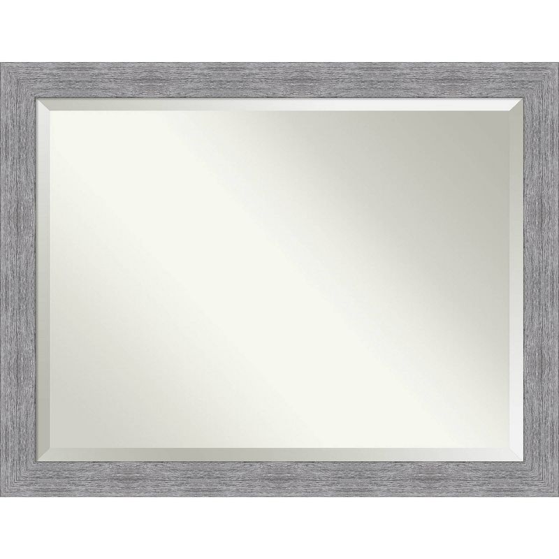 45&#34; x 35&#34; Bark Rustic Framed Wall Mirror Gray - Amanti Art, 1 of 7