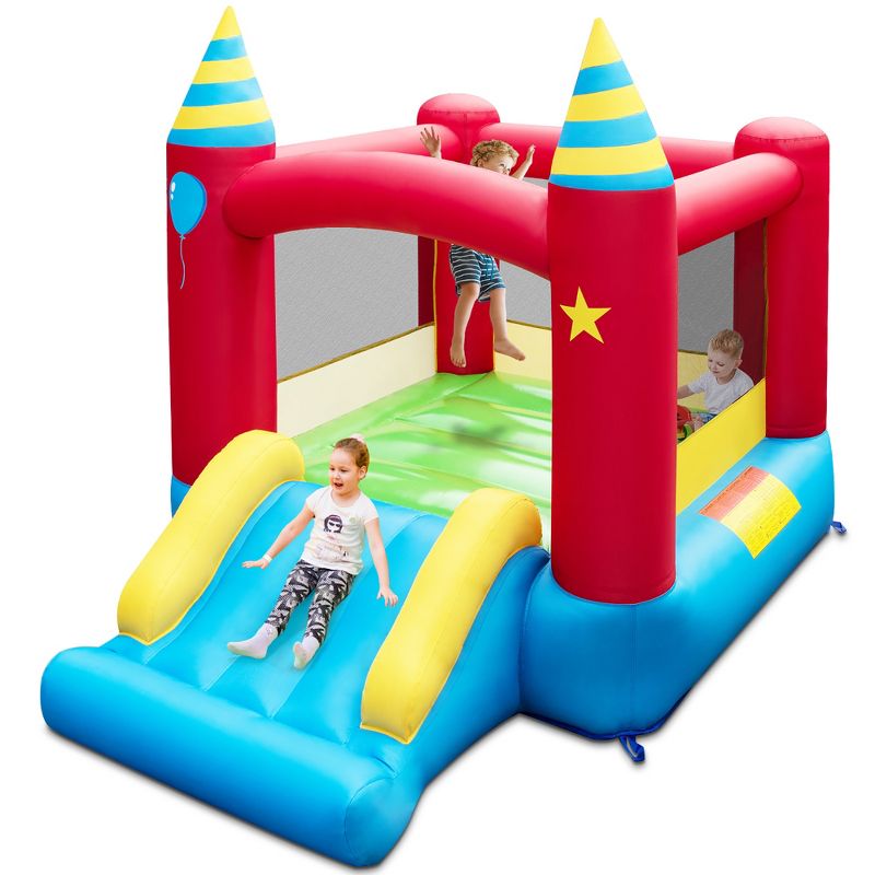 Costway Inflatable Bounce Castle Kids Jumping Bouncer Indoor Outdoor with 480W Blower, 2 of 9