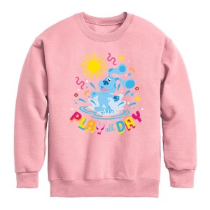 Boys' - Blue's Clues & You! - Play Day Graphic Long Sleeve Fleece Sweatshirt - 1 of 3