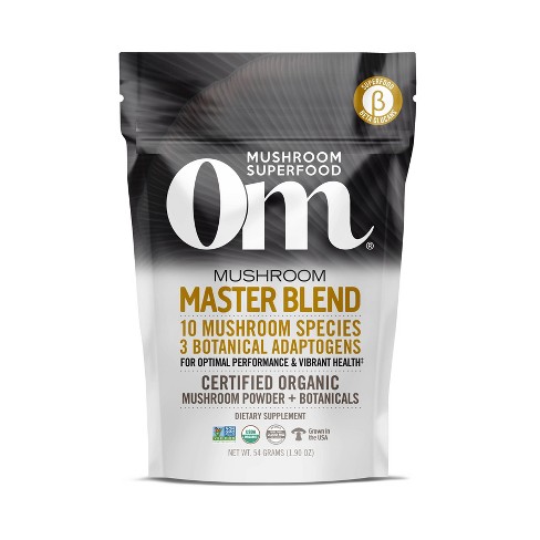 Om Mushrooms Master Blend Superfood Vegan Powder - 1.90oz : Target