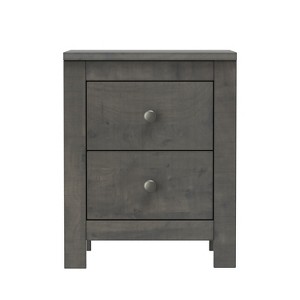 NicBex Set of 2 Nightstand with 2 Drawers,18.1 inch  Side Table with Retro Design and Storage Space,Bedside Table for Bedroom,Living Room,Gray/Brown - 1 of 4