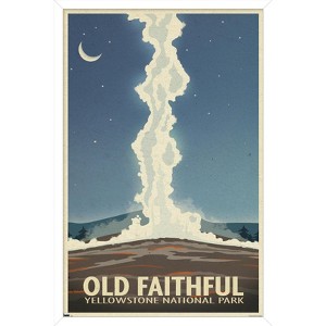 Trends International Old Red Truck - Old Faithful Framed Wall Poster Prints - 1 of 4